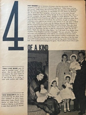 Pat Boone, Full Page Vintage Clipping, aa
