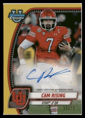 2024 Bowman University Chrome #PA-CRI Cam Rising Auto Yellow #/75