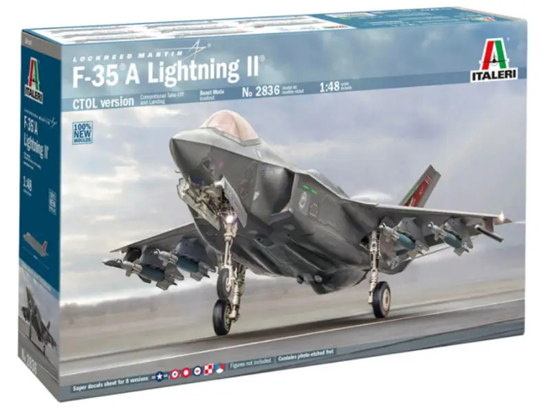 ITALERI F-35A Lightning II 1/48 maquette plastique ajustement précis sans bavure 2836