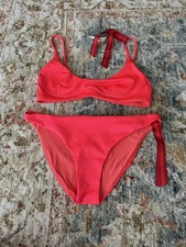 Left On Friday LOF Womens Bikini Swim Set  Sz L  Club Top and wear to bottom
