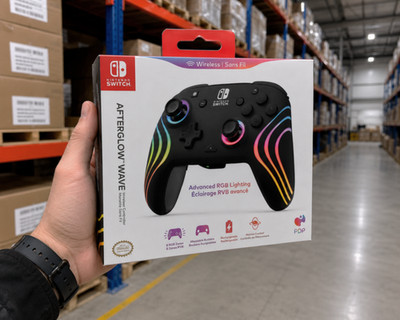 PDP Afterglow  Wave Wireless Controller With Motion for Nintendo Switch , Black