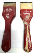 (2) Vintage Red Devil Paint No.3050 Scraper 2-1/2" Blade USA