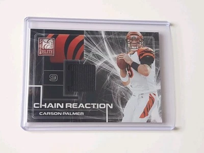 Donruss Elite 2008 Carson Palmer Bengals Game Worn Chain Reaction Patch NFL /199 - Image 1 of 2
