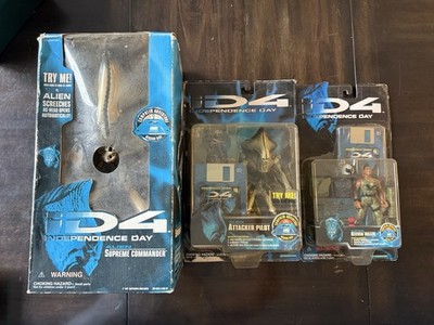 D4 Independence Day Alien Supreme Commander Action Figure 1996 Vtg Lot Attacker