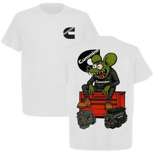 Cummins Rat Fink T-Shirt, Vintage Hot Rod Graphic Tee, Diesel Engine Enthusiast