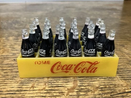 Vintage Tome Coca Cola 1950’s-60’s Spanish Miniature Toy Coke Bottles Crate Soda