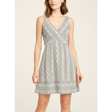 NEW- NWT BCBGeneration Light Gray Lace Fit & Flare Dress Size 2