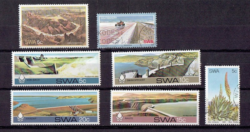South West Africa SWA 7 stamps 1980-81 Short sets MNH & used