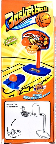 Mini Basketball Set,Plastic,Hoop,Backboard,Stand,Balls,Spring Board,3+ - Picture 2 of 2