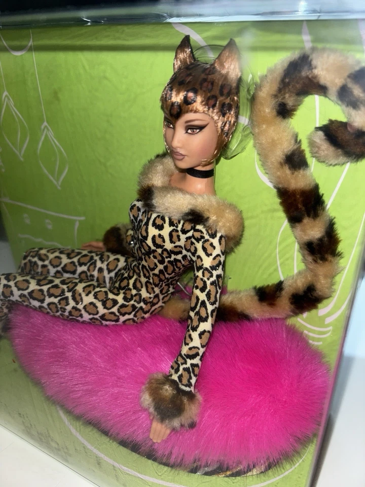 Barbie Lounge Kitties Collection 2004 B3417 NRFB estampado de leopardo Mattel Foto 4 de 4