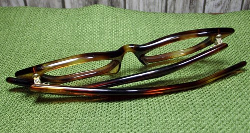 Vintage MCM Qualite France Cats Eye Glasses Frames 42 / 20 Tortoiseshell Retro! - Picture 8 of 8