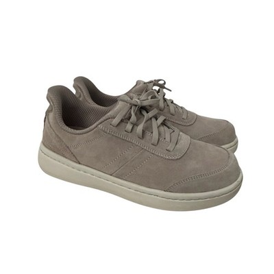 Orthofeet Shoes Womens Size 8.5 D Wide Taupe Wander Hands Free Comfort Suede