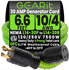 30-Amp Generator Extension Cord, 120/250-Volt...