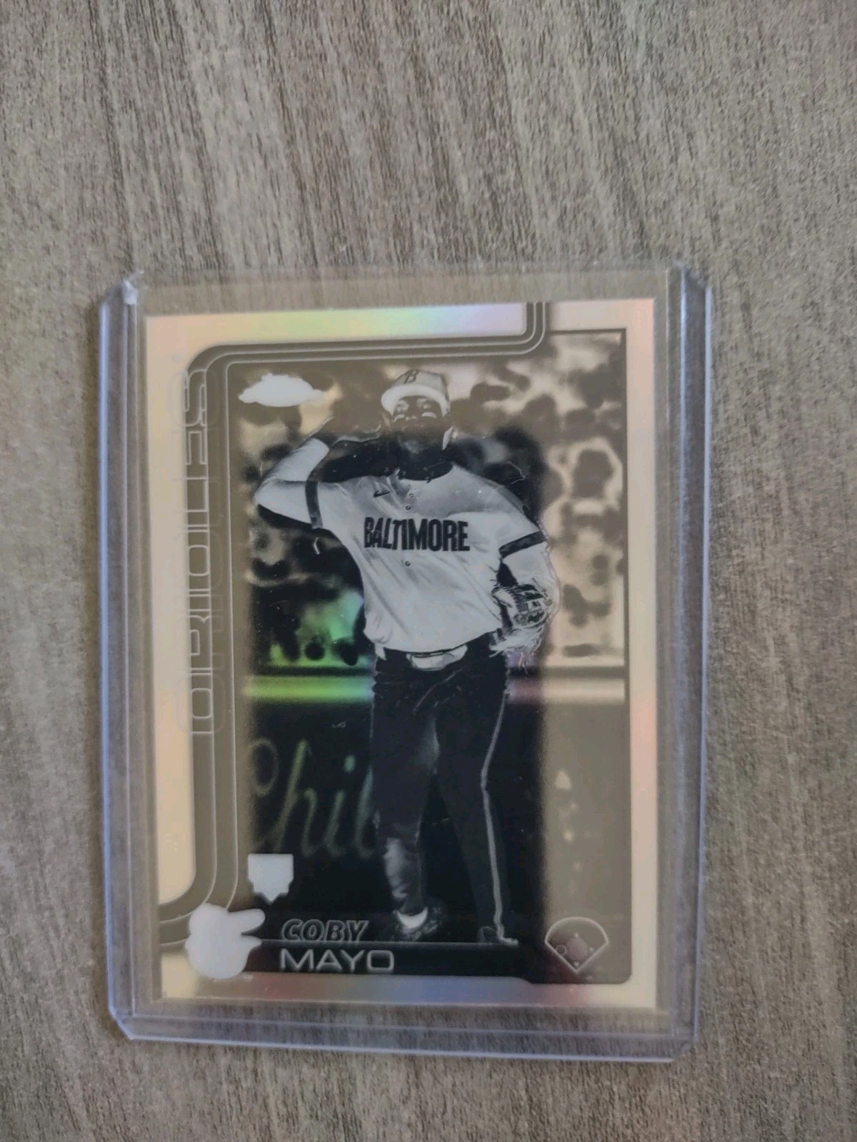 2025 Topps Chrome Coby Mayo Negative REFRACTOR BALTIMORE ORIOLES RC #120