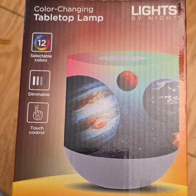 Lights by Night Color-Changing Tabletop Lamp Touch Control USB 81916 Jasco