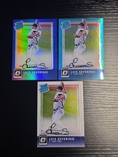 2016 Donruss Optic Luis Severino Blue /75, Aqua /125 & Base Rated Rookie Auto