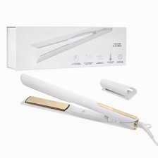 Kristin Ess 3-in-One Flat Iron Titanium Plates Ionic 4 Heat 440°F White/Gold