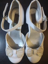 Girls White Rachel Dress Shoes Size 4
