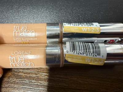 2x Loreal Paris True Match Super Blendable Concealer W 1-2-3 Fair / light