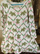The Beaufort Bonnet Company Girls Sz 6 Polly Play Dress Elephants Long Sleeves