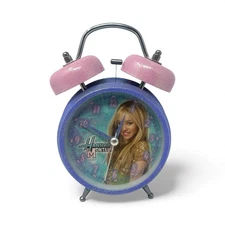 Disney Hannah Montana 2 Bell Alarm Clock Glow in the Dark Graphics! Working