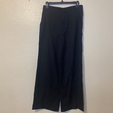 Zara Classic Black Wide Leg Trouser Dress Pants Size XS