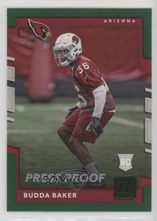 2017 Panini Donruss Rookies Press Proof Green Budda Baker #399 0ad