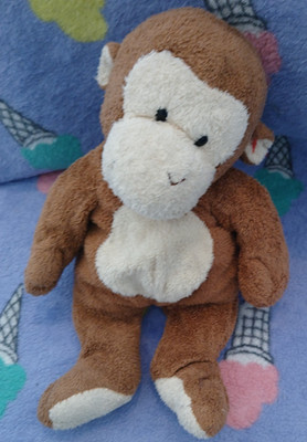 TY Beanie Babies Pluffies baumelt Affe Schimpanse Stofftier Plüsch 2002