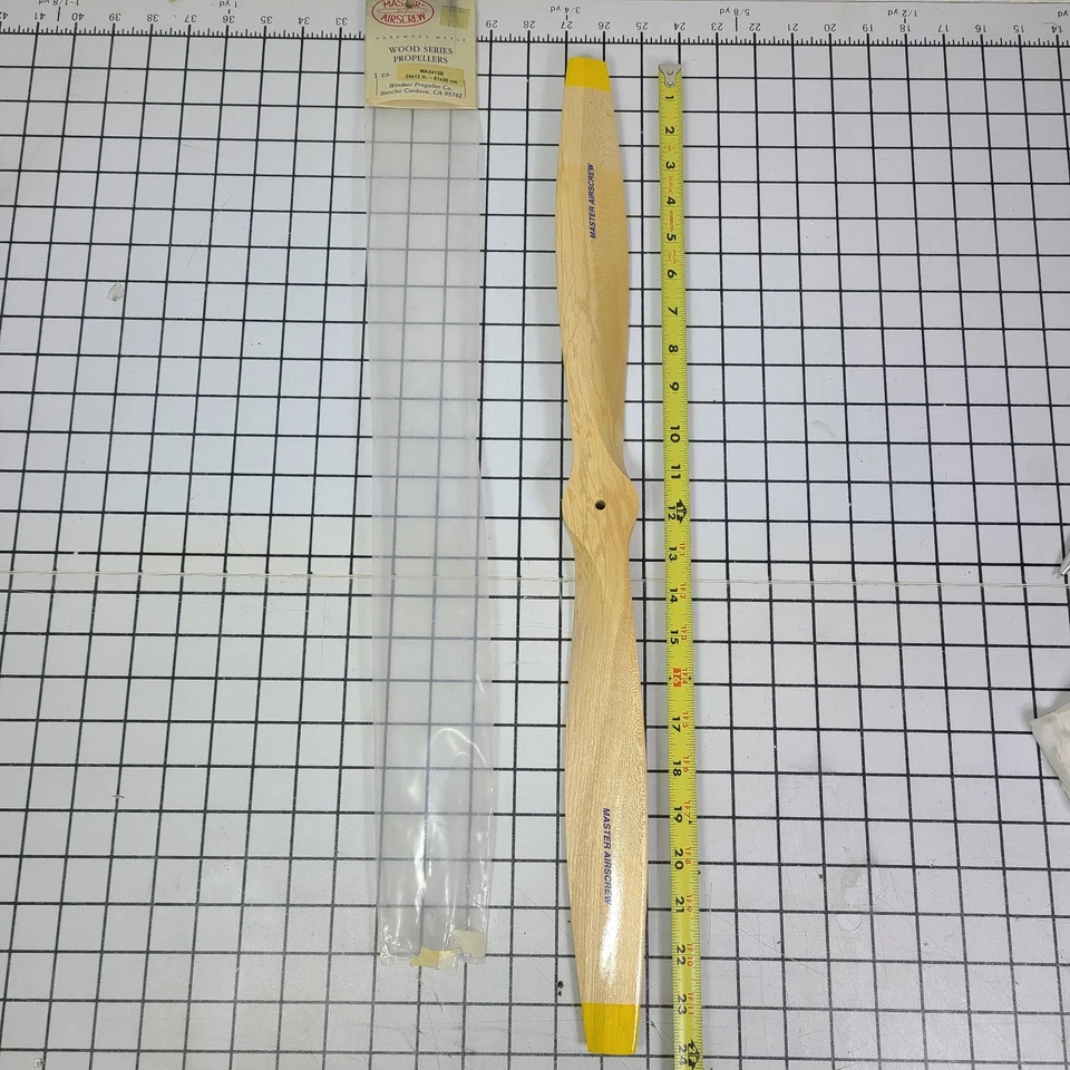 Master Airscrew 24x12 MAPLE Wood Propeller #MA2412B -NOS New - Image 4 of 4