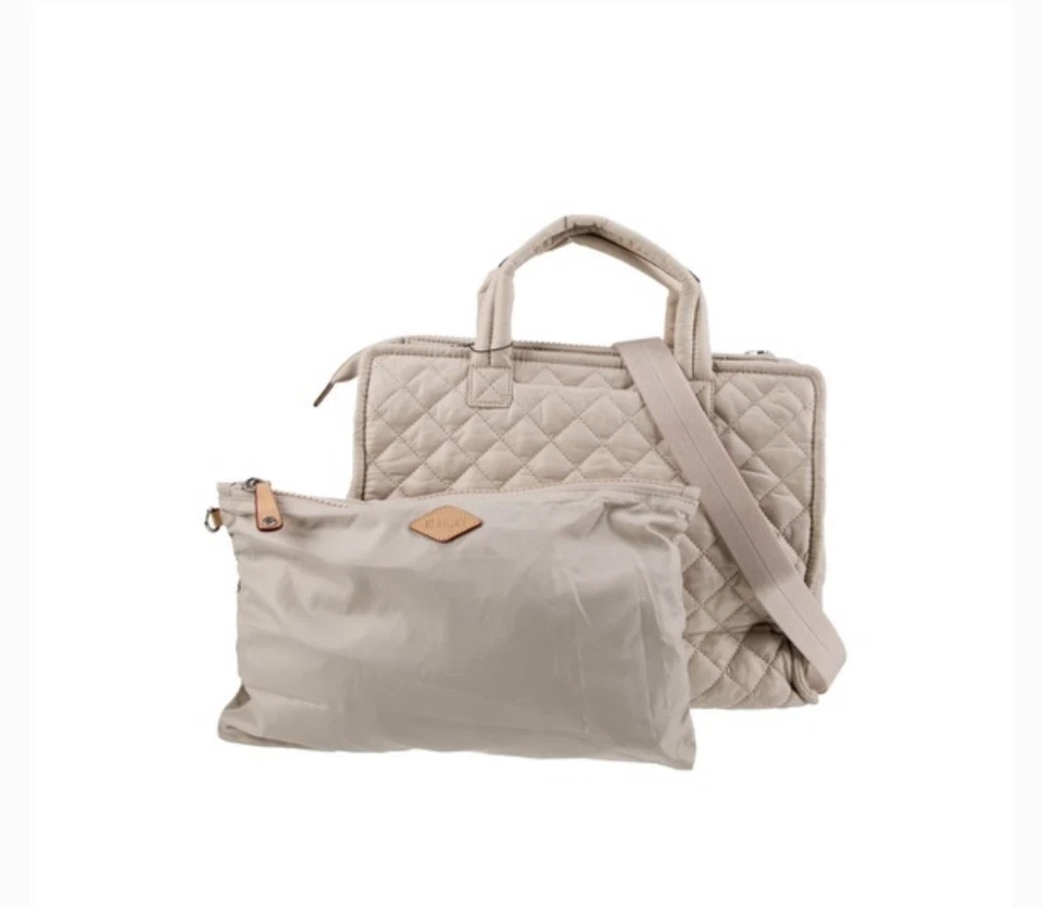 Bandolera MZ WALLACE Mediana Metro Box Acolchada Nylon ~NUEVA CON ETIQUETAS~ Negra Foto 2 de 2