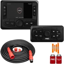 Wet Sounds WS-MC-20 2-Zone Media Center with WS-G2-TR Wired Remote for MC-20