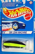 Hot Wheels Mid 1990s International Blue Card #12361 GM Lean Machine Flour Yellow