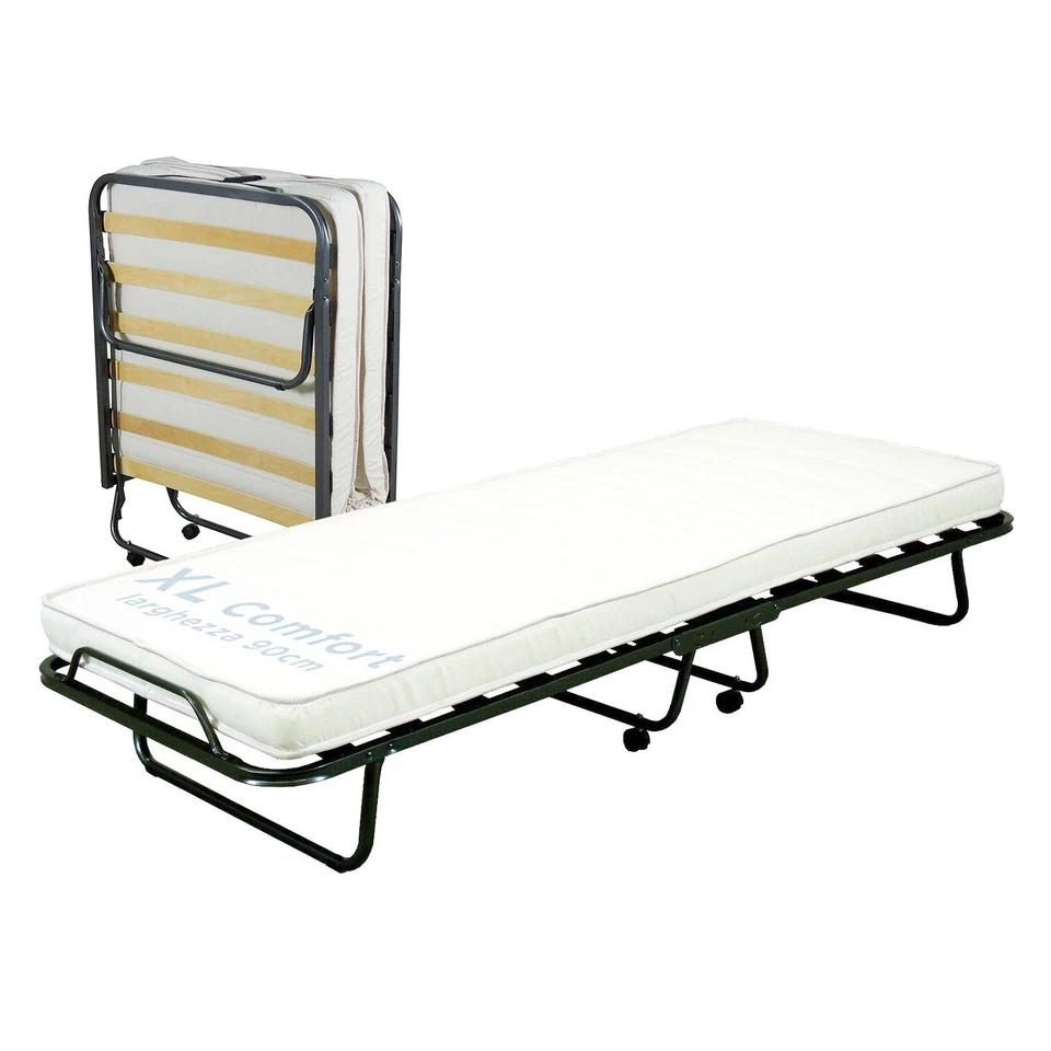 Soluko | Letto Brandina Pieghevole a Doghe con Materasso - Immagine 2 di 4