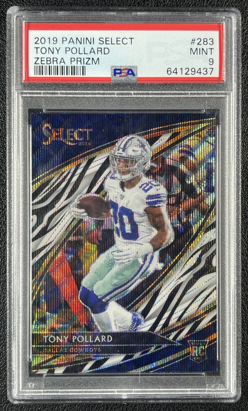 Tony Pollard Panini Select #283 Zebra