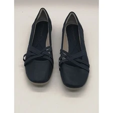 Easy Spirit Shoes Flats Womens Aubree Blue 9.5 Walking Stretch Strappy Comfort