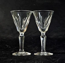 WATERFORD SHEILA CORDIAL GLASSES, Cut Lead Crystal, 3 7/8", 1 Oz, IRELAND, 2 PCS