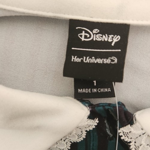 Disney Her Universe Haunted Mansion Dress 1X New Striped Short Sleeve Free Ears - Picture 7 of 14