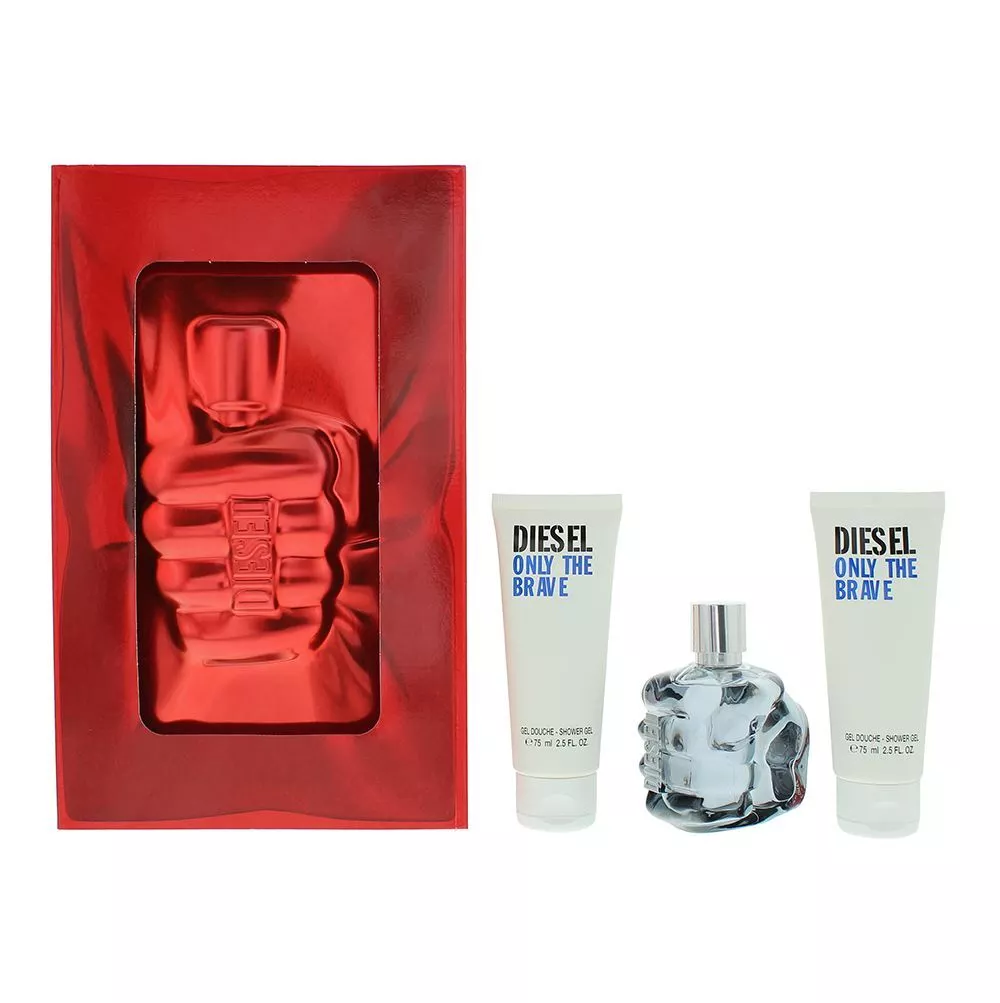 Diesel Only The Brave Piece Gift Set: EDT 75ml X Shower Gel