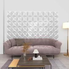 Wall Panels 48 pcs Origami White 50 x 50 cm XPS Foam vidaXL