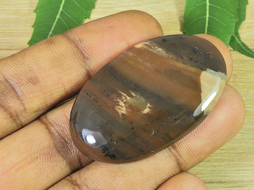 29X47X06MM Natural Honey Dendrite Oval Shape Cabochon Loose Gemstone 70Cts. M005 - Picture 2 of 9