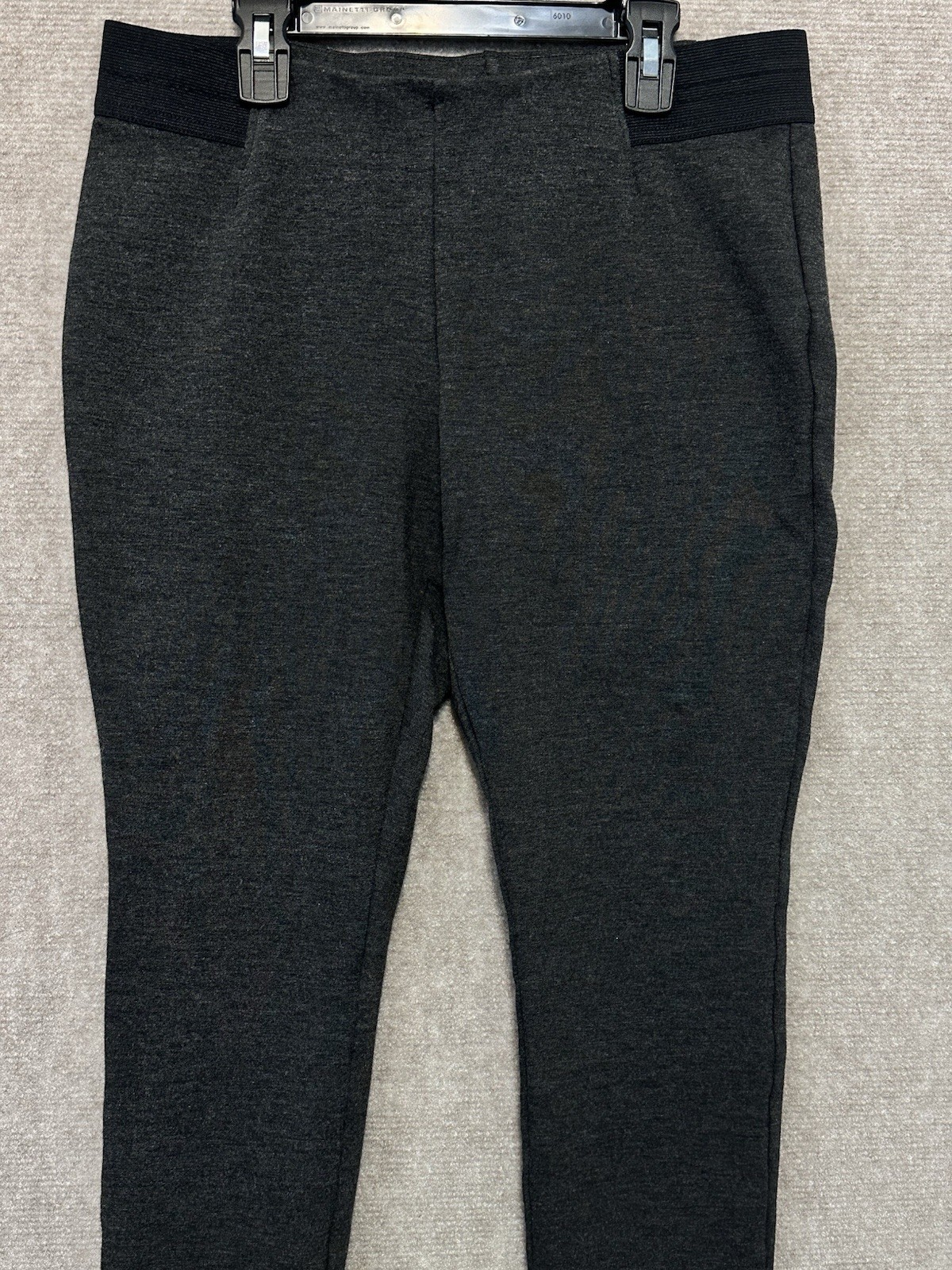 Chaps Leggings Pants Petite Large PL Slim Leg Pull On Super Stretch Gray image 2