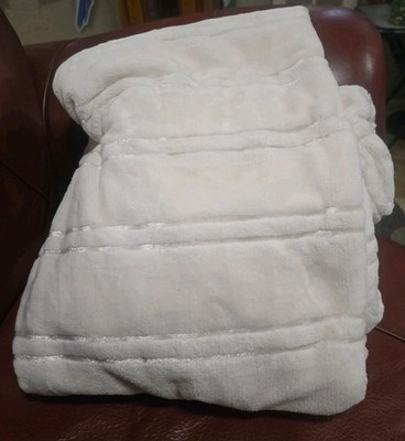Life Comfort LUXE Velvet Throw, Ultra Soft, Elegant, Plush, IVORY