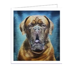 Dogue de Bordeaux Fine Art Notecards - Set of Six.  5.25 x 5.25 inches