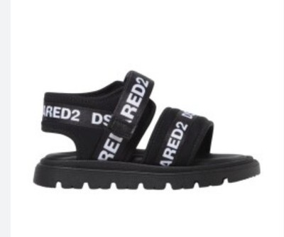 DSQUARED2 Kids Black Logo Sandals UNISEX Size 22