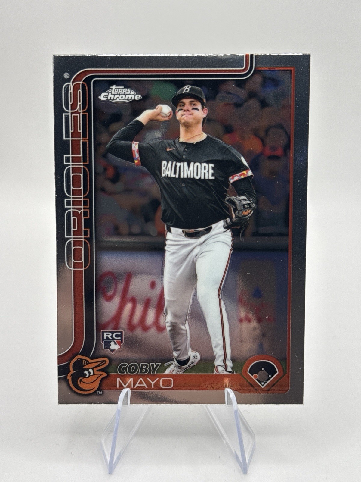COBY MAYO 2025 Topps Chrome Rookie #120 Baltimore Orioles Trading Card FREE SHIP