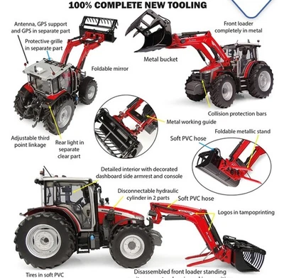 Universal Hobbies UH6784 Massey Ferguson 5M.145 with frontloader 2025 1:32