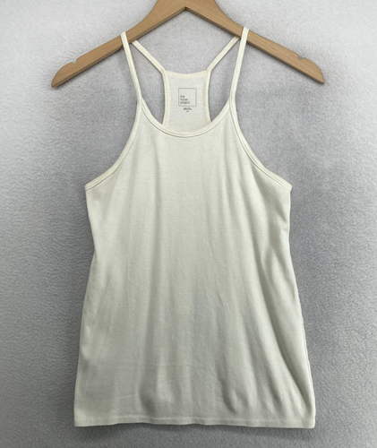 THE FISHER PROJECT EILEEN FISHER Tank Top S Baumwolle Racerback Neckholder Off White - Bild 1 von 13