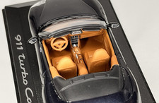 2003 Porsche 911 Turbo Cabriolet 1:43 Minichamps Midnight Blue Diecast Model Car