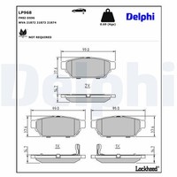 Bremsbelagsatz Scheibenbremse Delphi LP968 FüR Proton Carisma Lancer Mitsubishi