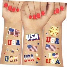 Fourth of July Decorations Tattoos - 70 styles  Red White and Blue Party